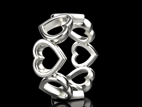Heart ring model 810 3D Print Model