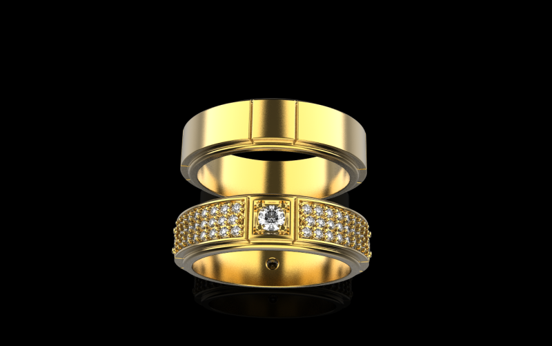 Wedding ring model 809 3D Print Model .c4d .max .obj .3ds .fbx .stl .blend 