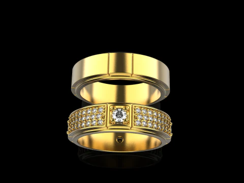 Wedding ring model 809 3D Print Model