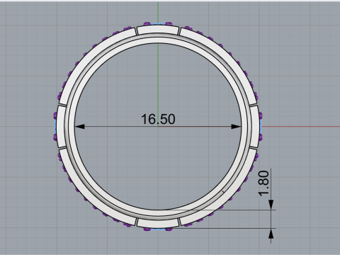 Wedding ring model 809 3D Print Model