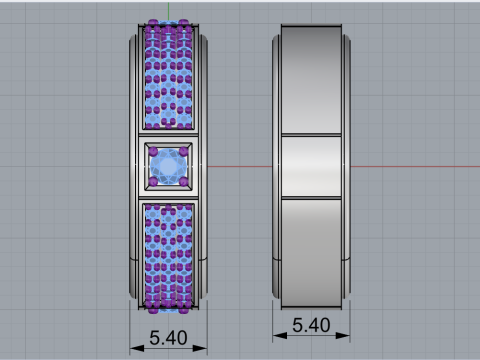 Wedding ring model 809 3D Print Model