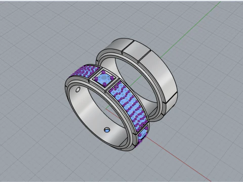 Wedding ring model 809 3D Print Model