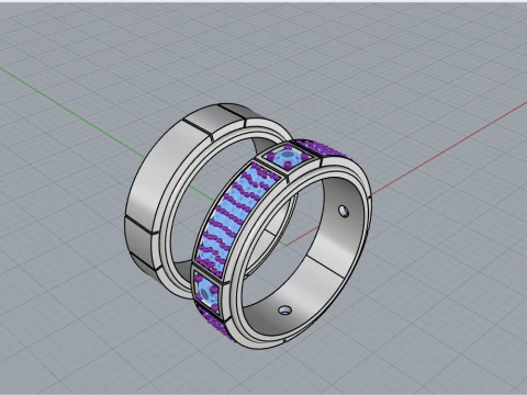 Wedding ring model 809 3D Print Model