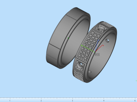 Wedding ring model 809 3D Print Model