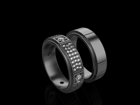 Wedding ring model 809 3D Print Model