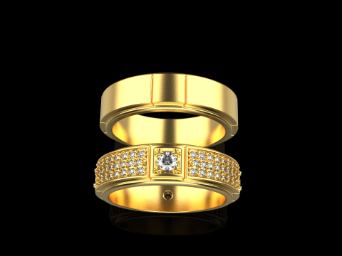 Wedding ring model 809 3D Print Model