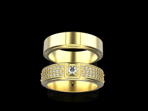 Wedding ring model 809 3D Print Model