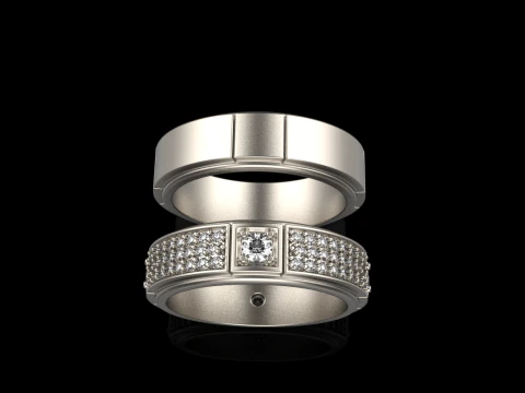 Wedding ring model 809 3D Print Model