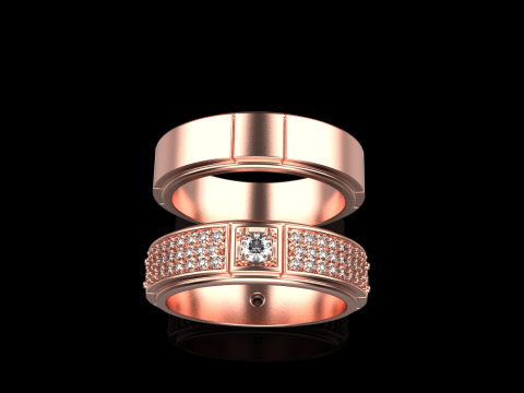Wedding ring model 809 3D Print Model