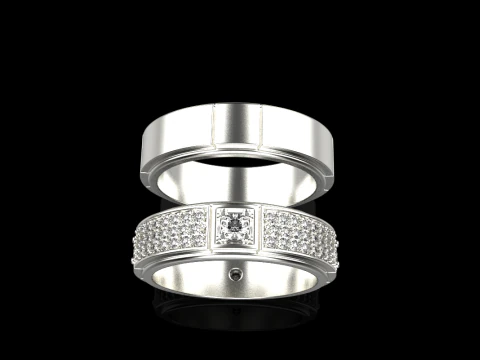 Wedding ring model 809 3D Print Model