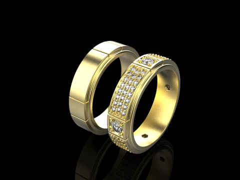 Wedding ring model 809 3D Print Model