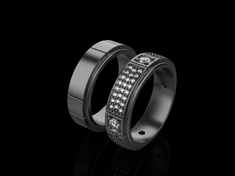 Wedding ring model 809 3D Print Model