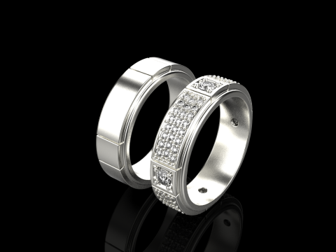 Wedding ring model 809 3D Print Model
