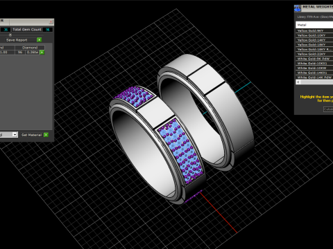 Wedding rings model 808 3D Print Model