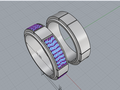 Wedding rings model 808 3D Print Model