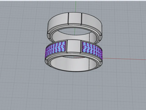 Wedding rings model 808 3D Print Model