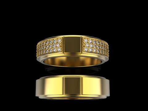 Wedding rings model 808 3D Print Model