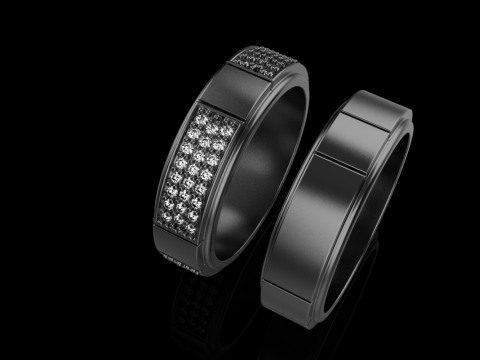 Wedding rings model 808 3D Print Model