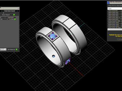 Wedding rings model 807 3D Print Model