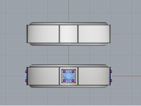 Wedding rings model 807 3D Print Model