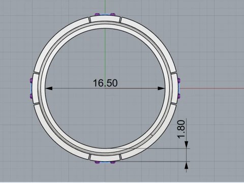 Wedding rings model 807 3D Print Model