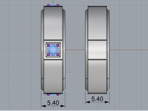 Wedding rings model 807 3D Print Model