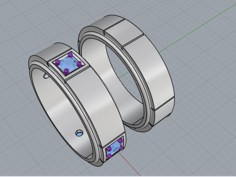 Wedding rings model 807 3D Print Model
