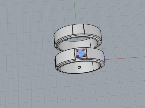Wedding rings model 807 3D Print Model