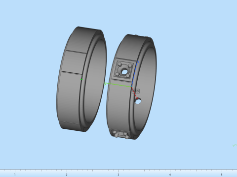 Wedding rings model 807 3D Print Model