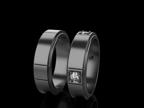 Wedding rings model 807 3D Print Model