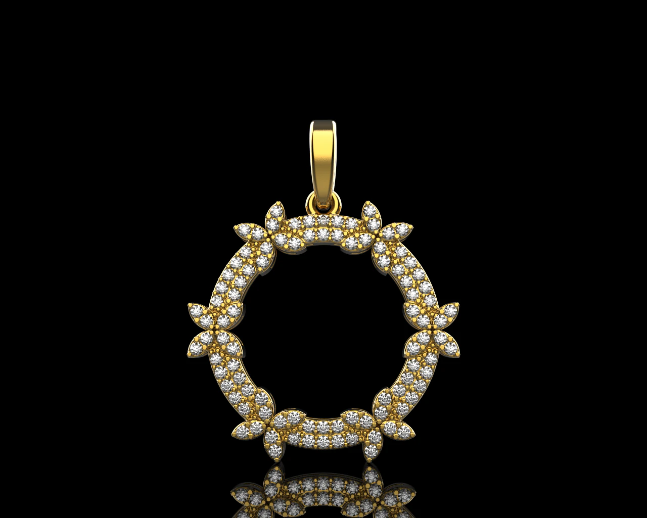 Round pendant model 806 3D Print Model .c4d .max .obj .3ds .fbx .stl .blend 