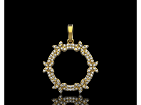 Round pendant model 806 3D Print Model