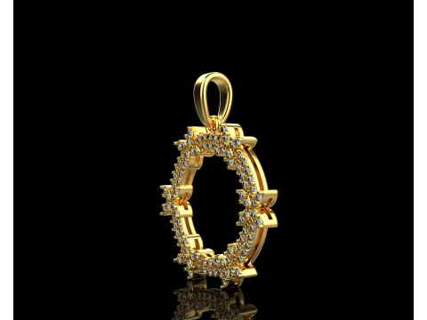 Round pendant model 806 3D Print Model