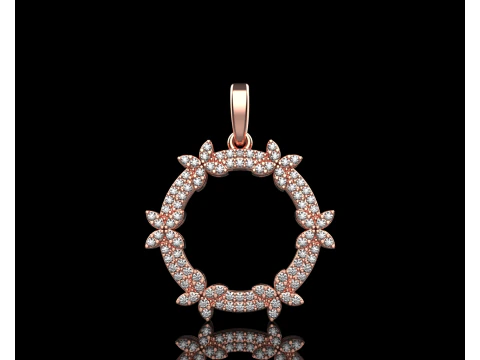 Round pendant model 806 3D Print Model