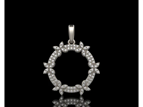 Round pendant model 806 3D Print Model