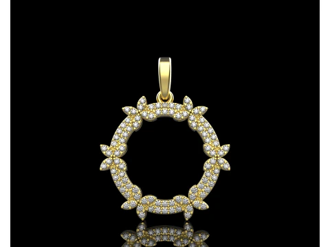 Round pendant model 806 3D Print Model
