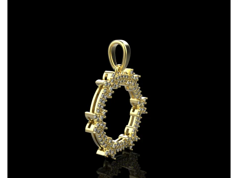 Round pendant model 806 3D Print Model