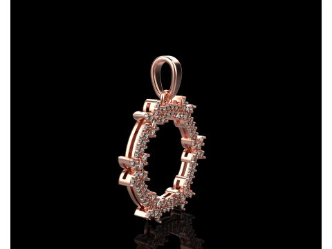 Round pendant model 806 3D Print Model