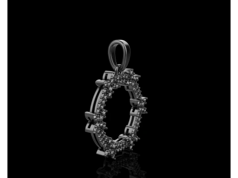 Round pendant model 806 3D Print Model