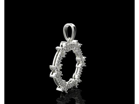 Round pendant model 806 3D Print Model