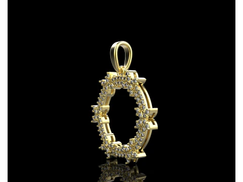 Round pendant model 806 3D Print Model