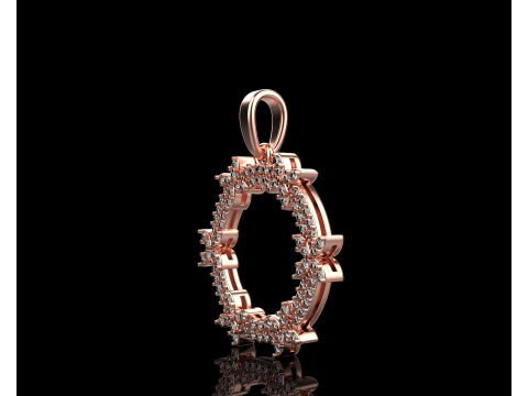Round pendant model 806 3D Print Model