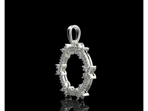 Round pendant model 806 3D Print Model