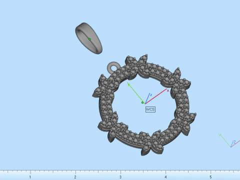 Round pendant model 806 3D Print Model