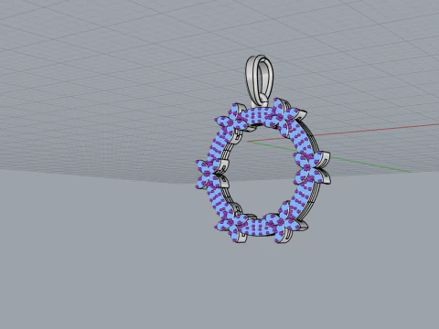 Round pendant model 806 3D Print Model