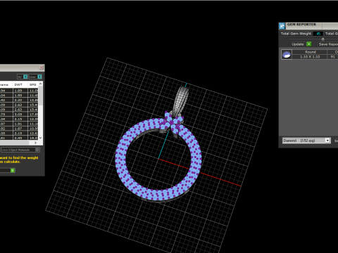 Round pendant model 805 3D Print Model