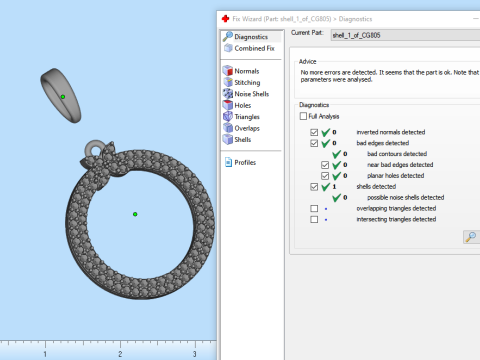 Round pendant model 805 3D Print Model