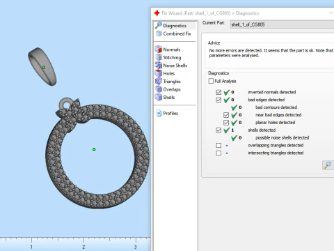 Round pendant model 805 3D Print Model