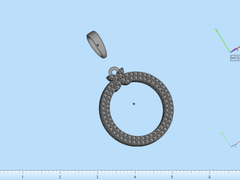 Round pendant model 805 3D Print Model