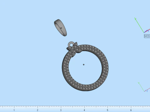Round pendant model 805 3D Print Model